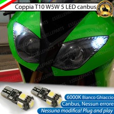 COPPIA LUCI POSIZIONE 5 LED PER KAWASAKI NINJA 1000 ZX-10R T10 DAL 2008 AL 2011