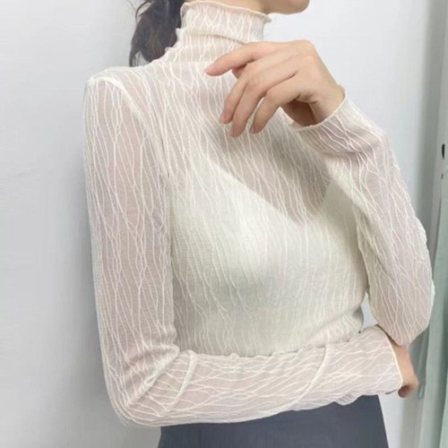Camicia donna maglia pizzo top