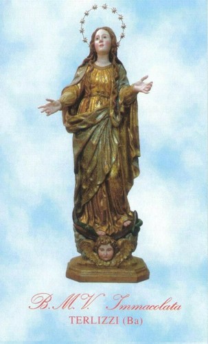 Santino holy card - santino, immacolata