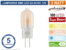 5 PEZZI UNIVERSO LAMPADINA LED