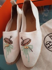 Hermes espadrillas in tela donna n.38 buonissimo stato