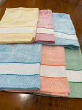 GRUPPO 6 STROFINACCI SPUGNA DI COTONE 100% CON  TELA AIDA PER RICAMO PUNTO CROCE