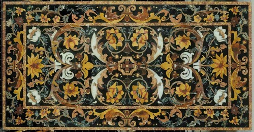 Tavolo marmo nero centro - marmo,