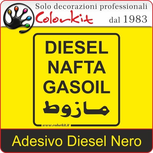 Adesivo diesel nero - su, sfondo