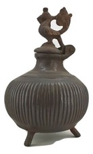 Calamaio in bronzo pavone