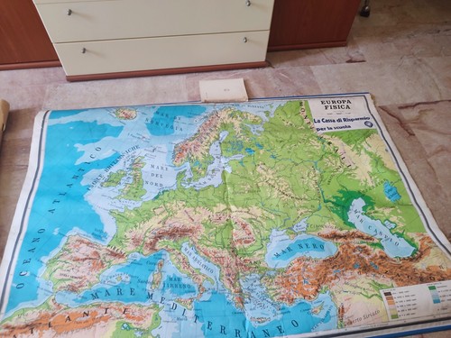 Carta geografica europa fisica - carta,