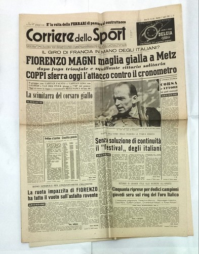 Corriere sport 1952 tour - corriere,