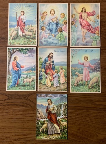 Lotto cartoline pasquali - lotto, 7