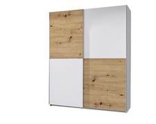 Armadio a 2 ante scorrevoli DONGO in laminato, in 3 colori, LAP 170x195x57,5 cm.