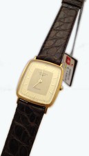 LONGINES OROLOGIO UOMO ORO MASSICCIO 18 KT COCCODRILLO WATCH MAN GOLD CROCODILE