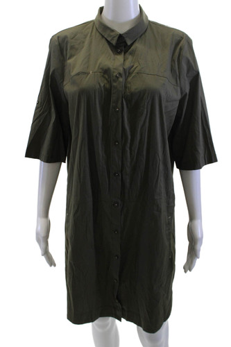 Abito camicia donna verde - , zara