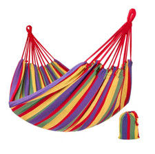 AMACA DA CAMPEGGIO COLORATA MATRIMONIALE O SINGOLA DA GIARDINO CON SACCA COTONE