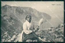 Napoli Capri Costumi Filatrice Brunner 10809 cartolina MX1096