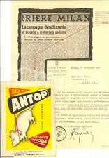 1948 MILANO Topicida ANTOP disinfesta Mercato dei Polli