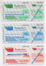 POSTACELERE - Serie 3 Valori - 1/10/20 Kg - PROROGA SCADENZA 30/6/98 - Anno 1997