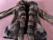 Giacca In Pelle Di Vera Volpe