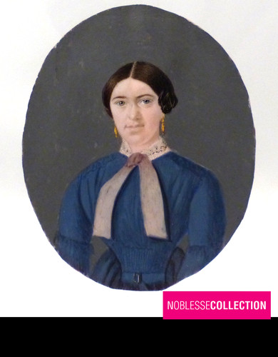 Antico ritratto donna - ritratto, gouache
