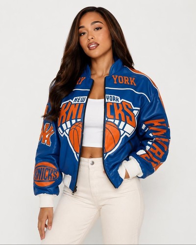 Giacca bomber pelle ritagliata