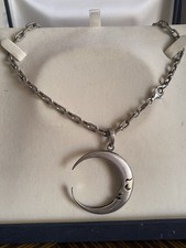 Collana In Argento Vintage Anni 60 Con Pendente 
