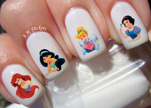 Adesivi nail art principesse - adesivi,