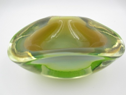 Ciotola vetro artistico verde