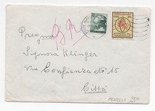 1967 REPUBBLICA 2 VALORI GEMELLI SU BUSTA DA TORINO A CITTA' A/6923