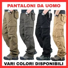 PANTALONI DA LAVORO UOMO con tasche cargo montagna trekking lunghi multitasche