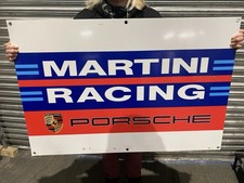 XL Metal Martini Racing Porsche Garage Sign Porsche 100cmx67cm