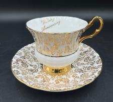 TAZZA TAZZINA Tè CAFFE' ROSA D'ORO WINDSOR WEDDING ANNIVERSARIO GIUBILEO