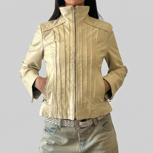 Giacca moto donna - , panna