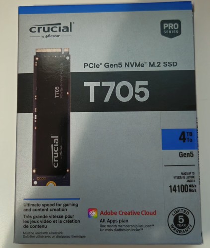 Crucial t705 4tb pcie - crucial,
