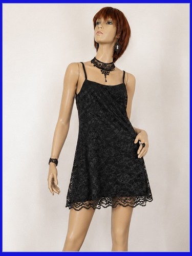 Abito svasato onyx pizzo - svasato,