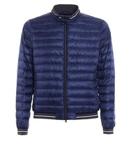 HERNO GIACCA BOMBER PIUMINO BLU PIUME ALBA LEGGERO TAGLIA 52 UOMO