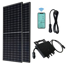 MAPLES KIT PANNELLO SOLARE BALCONE FOTOVOLTAICO plug&play inverter 800w