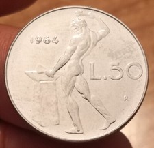 Moneta 50 Lire 1964, Italia