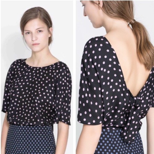 Zara 100 silk polka - polka, low