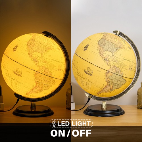 Globo mondo illuminato - globo,
