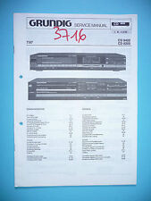 Manuale di servizio per Grundig CD 8400,CD 8200,ORIGINALE
