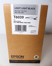 Epson T6039 Light Light Black 220 ml per inchiostro Stylus Pro 7800 9800 7880 #18 KT