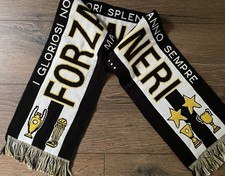 Sciarpa calcio, Juventus, nero bianco giallo 'Forza Bianconeri' ideale per pareti