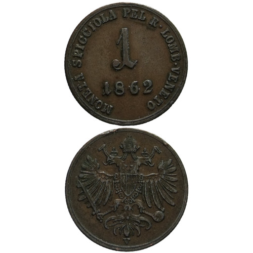 Lombardo veneto soldo 1862 v - lombardo,