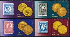 Romania 2013 Oro Monete Denaro Valuta Commercio Affari Storia 4V + Lbs Mnh