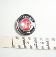 Radio Elettra Torino Spilla Distintivo Vintage rosso nero argento 15mm circa
