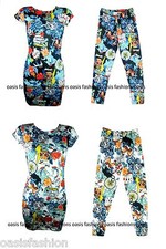 ABITO/LEGGINGS MIDI BODYCON TESCHIO PIRATA ROSE CARDS BAMBINA ETÀ 7-13