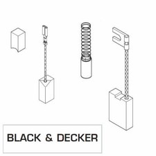 COPPIA SPAZZOLE SPAZZOLA CARBONCINO RICAMBI UTENSILI BLACK & DECKER B&D (13696V)