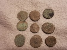 Set di 9 monete romane, non