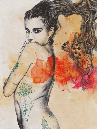 Quadro originale ragazza nuda - originale,