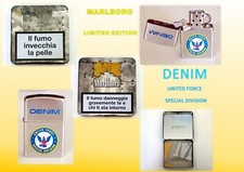 Marlboro limited edition logo in oro pacchetto sigarette + Accendino Denim Zippo