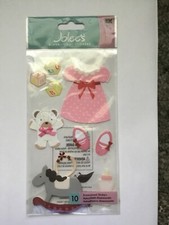 Adesivi Jolees Baby GIRL TOYS blocchi orsacchiotto cavallo a dondolo scarpe album