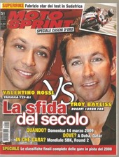 RIVISTA MOTOSPRINT 51 DIC 2008 SPECIA CASCHI D'ORO VALENTINO ROSSI TROY BAYLISS